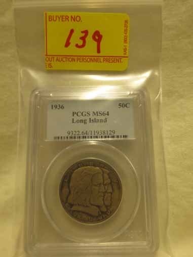 1936 Long Island Commemorative Half Dollar PCGS MS64 (1 of 1)