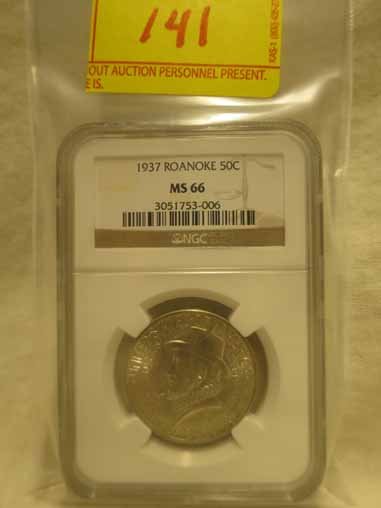 1937 Roanoke Commemorative Half Dollar NGC MS66 29,030 (1 of 1)