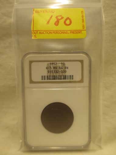 1852 Large Cent NGC N-3 MS64 BN (1 of 1)