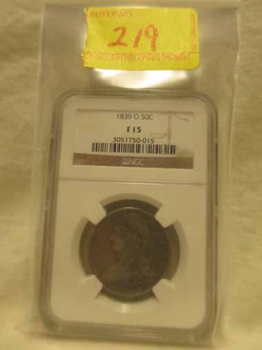 1839-O Draped Bust Half Dollar NGC F15 178,976 minted (1 of 1)