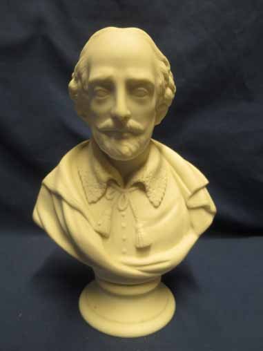 Parian Bust of Shakespeare 7x5.5in (1 of 3)