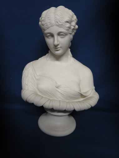 Parian bust of woman.: Parian bust of woman.