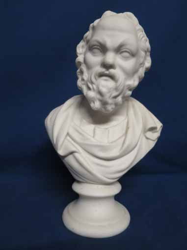 Parian bust of Socrates. (1 of 3)