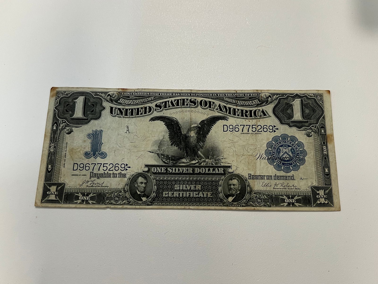 1899 Black Eagle $1 Silver Certificate (1 of 2)
