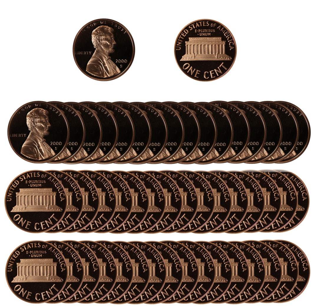 Roll of 2000 Lincoln Cents Proof (1 of 1)