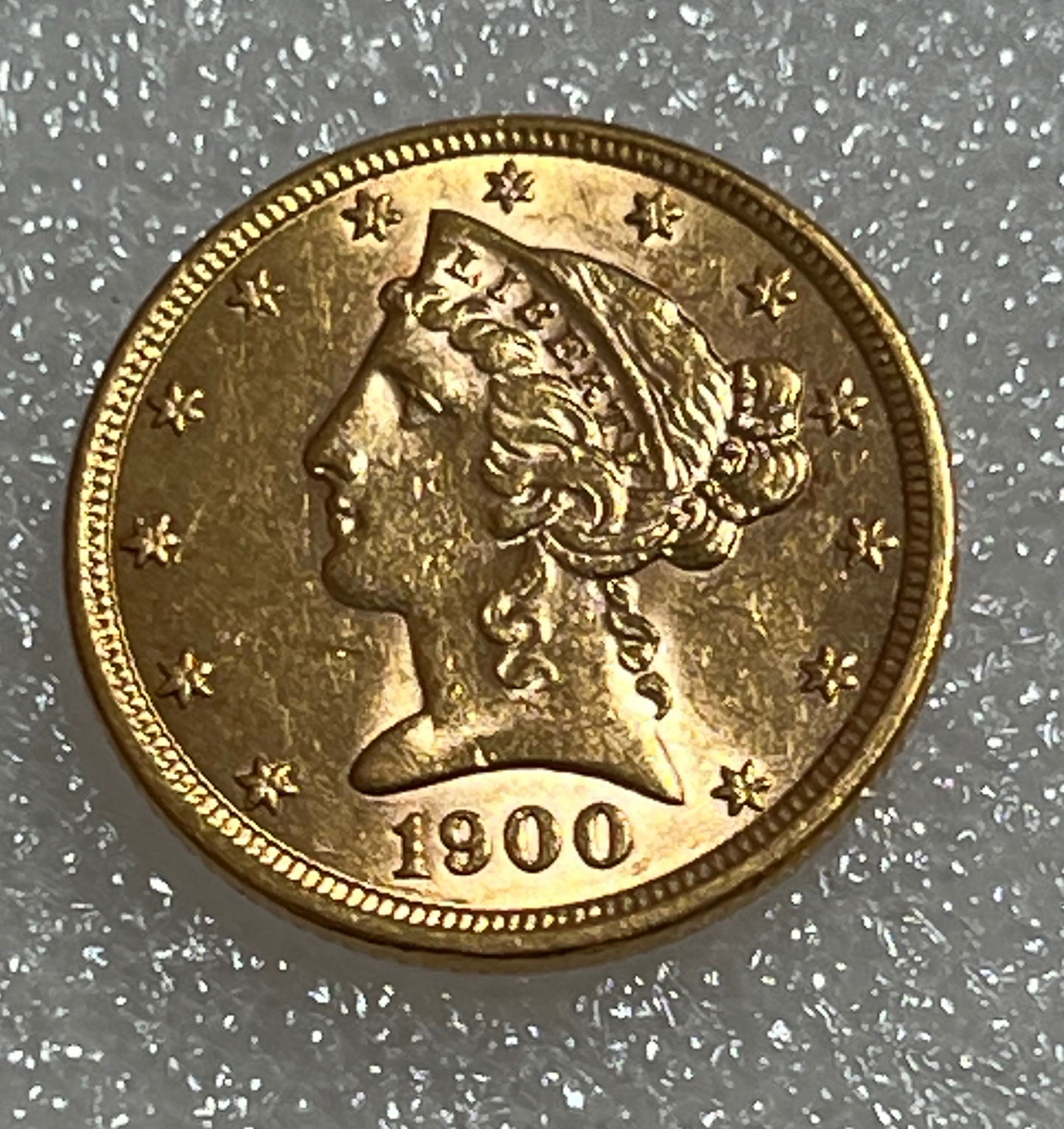 1900 Gold Half Eagle $5 Liberty Head BU (1 of 2)