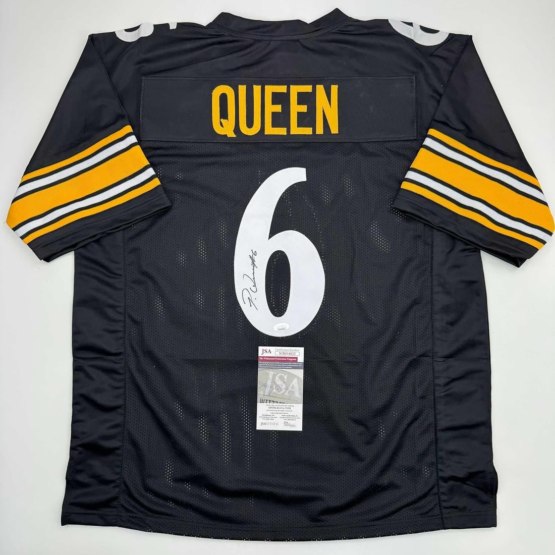 Autographed/Signed Patrick Queen Pittsburgh Black Football Jersey JSA COA (1 of 3)