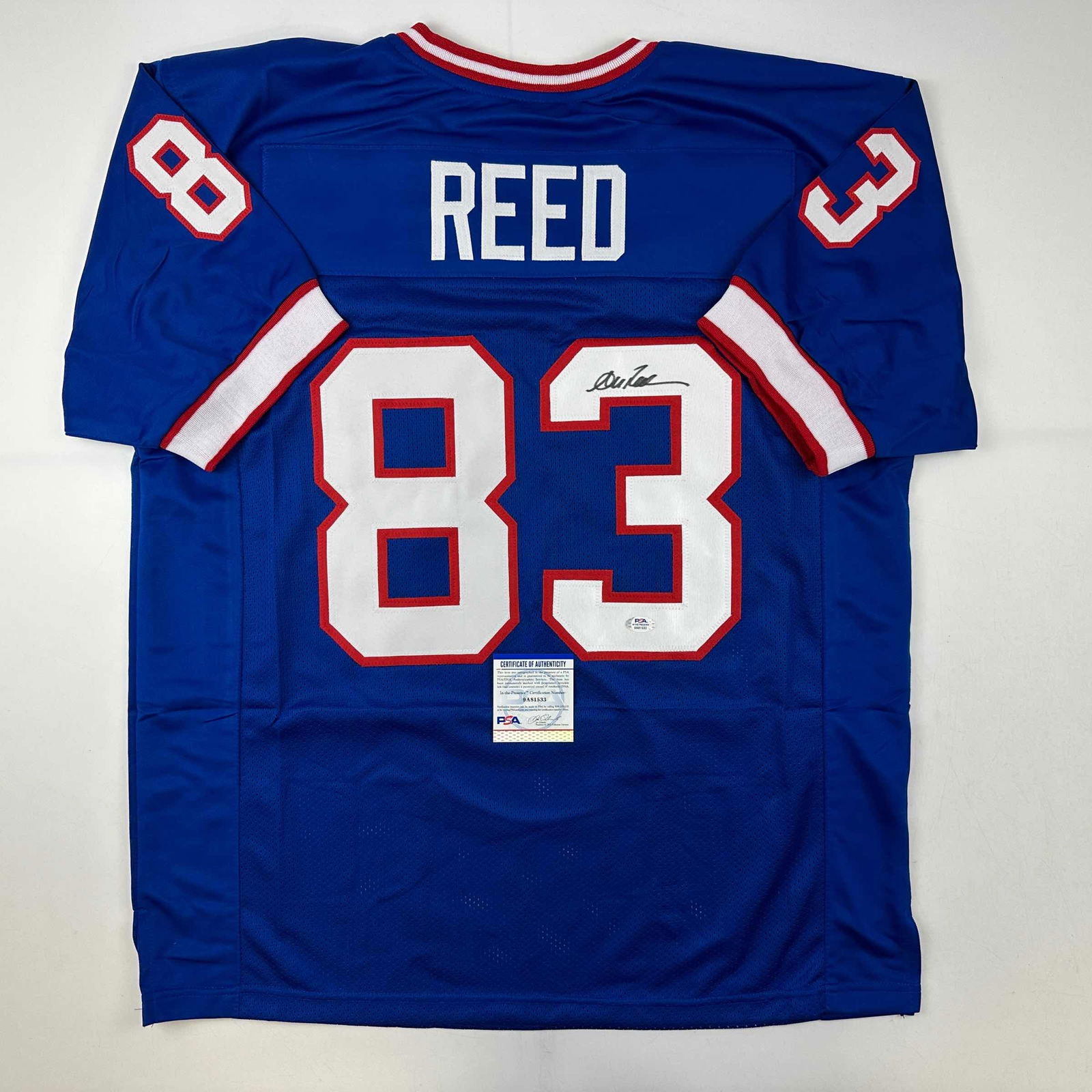 Autographed/Signed Andre Reed Buffalo Blue Football Jersey PSA/DNA COA (1 of 4)