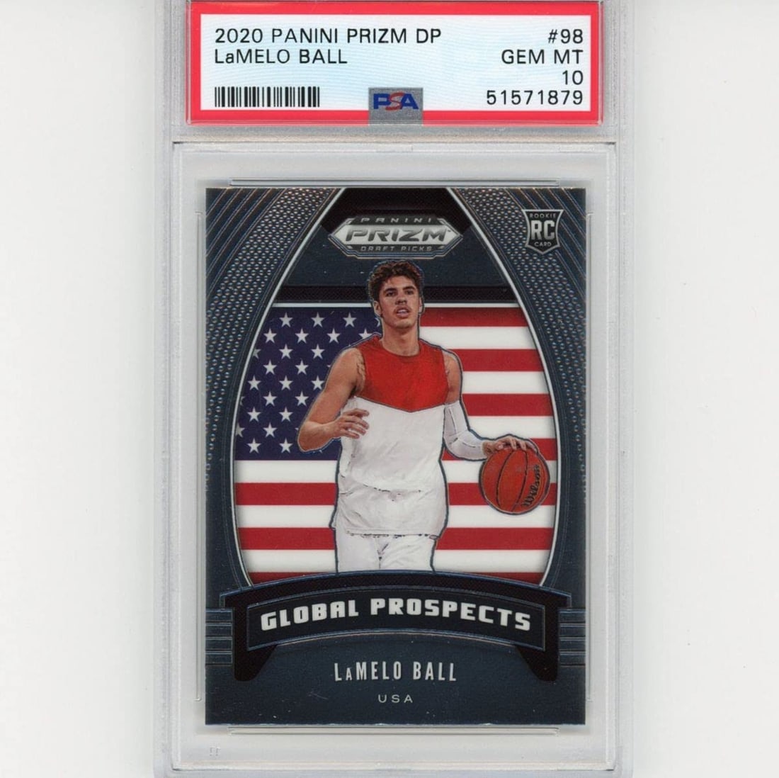 Graded 2020-21 Panini Prizm DP Draft Picks LaMelo Ball #98 Rookie RC Basketball Card PSA 10 Gem M... (1 of 2)