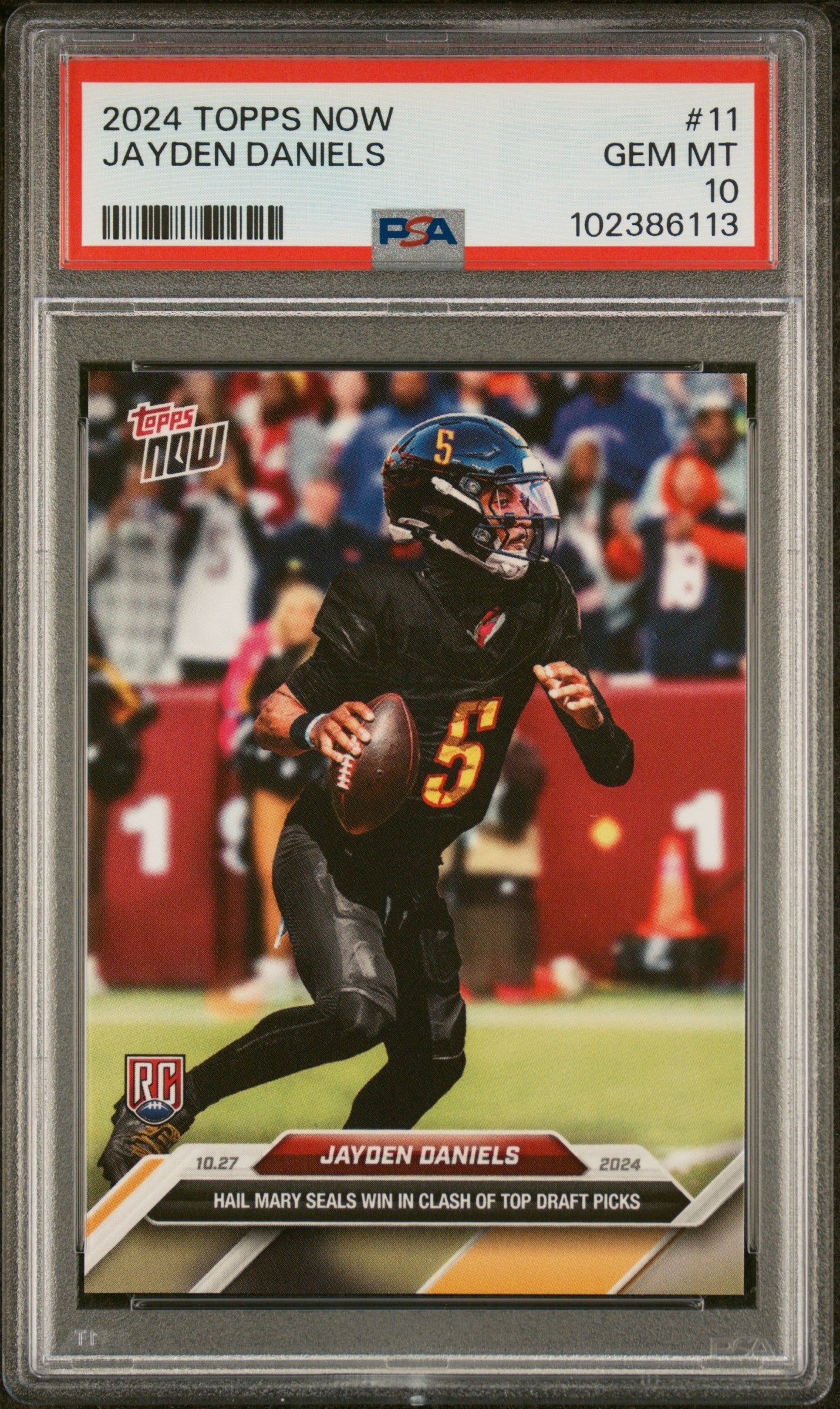 Graded 2024 Topps Now Jayden Daniels #11 Rookie RC Football Card PSA 10 Gem Mint (1 of 2)