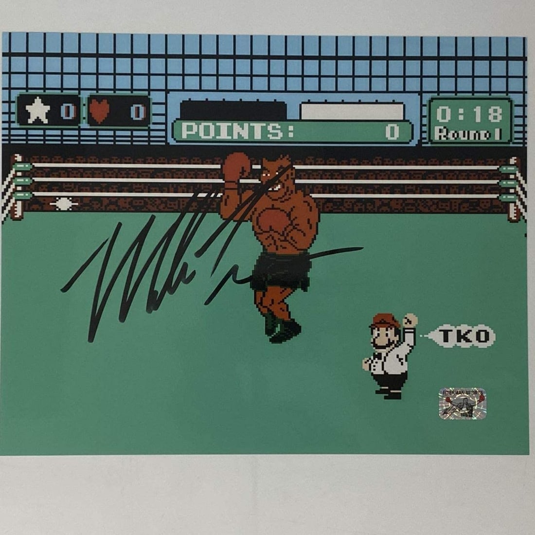 Autographed/Signed Mike Tyson Punchout Nintendo Video Game Boxing 8x10 Photo Athlete Hologram COA (1 of 1)