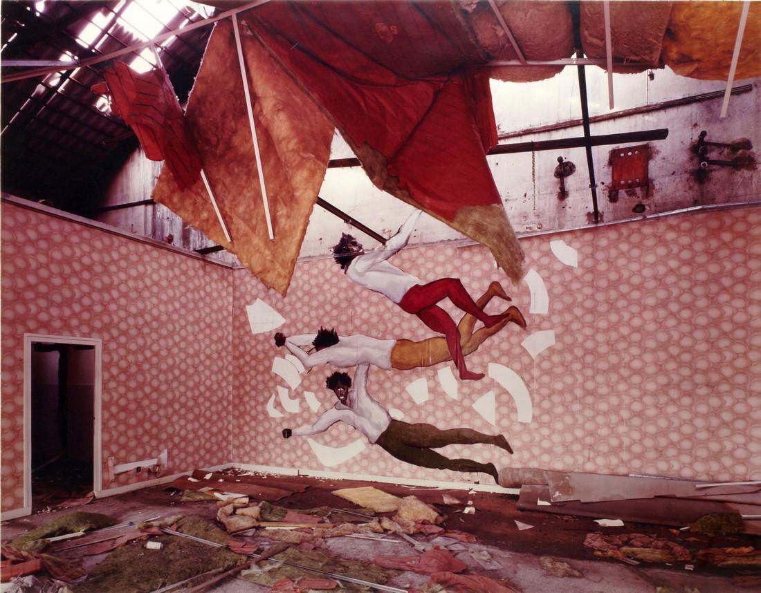 Georges Rousse, French b.1947- Untitled (Hommes: Georges Rousse, French b.1947- Untitled (Hommes Volants, Lyon), 1984; colour photograph, edition 4 of 5, 120.5x150cm (sheet), (ARR) Provenance: with Nicola Jacobs Gallery, London, according to the lab