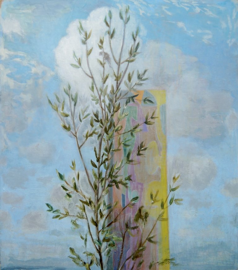 Christopher Le Brun PRA, British b.1951- ''The Top Most: Christopher Le Brun PRA, British b.1951- ''The Top Most Branch''; oil on canvas, signed, titled and dated 26.05.2004 on the reverse, 131x120.5cm, (may be subject to Droit de Suite)