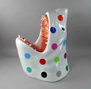 Finn Stone, British b.1971- ''The Great White Artist'';: Finn Stone, British b.1971- ''The Great White Artist''; fibreglass, enamel, varish & vinyl sculpture, signed, dated 2014 and numbered 4/10, length 56cm, (may be subject to Droit de Suite)