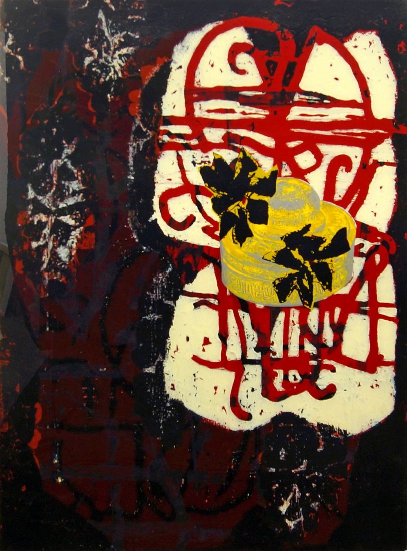 Mick Moon RA, British b.1937- ''Hybrids'', ''Blue: Mick Moon RA, British b.1937- ''Hybrids'', ''Blue Blend'', ''Green Spice'', ''Marriage'', ''Melting Pot'', ''Mixes Spice'', printed by Advanced Graphics, Publ. Alan Cristea Gallery, 1990-91; screenpri