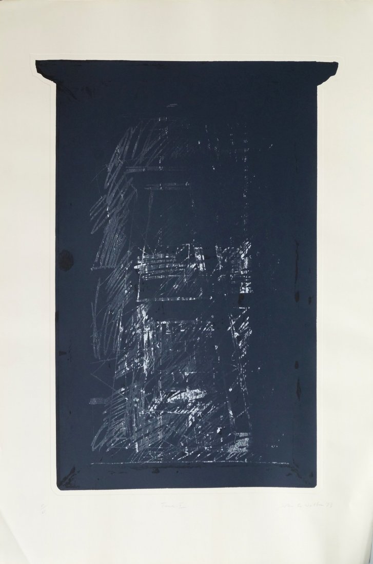 John Walker, British b.1939- ''Tank I-V'' the full: John Walker, British b.1939- ''Tank I-V'' the full suite of five; screenprints in colours, signed, titled, dated 73 and inscribed 'P/P' in pencil, 134.5x91.5cm, (5), (unframed), (may be subject to Dro