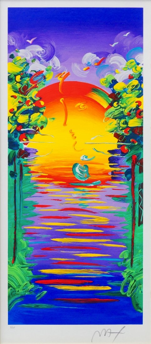Peter Max, German/American b.1937- ''Better World'';: Peter Max, German/American b.1937- ''Better World''; screenprint in colours, signed and numbered 6/350 in pencil, 72.8x31.5cm
