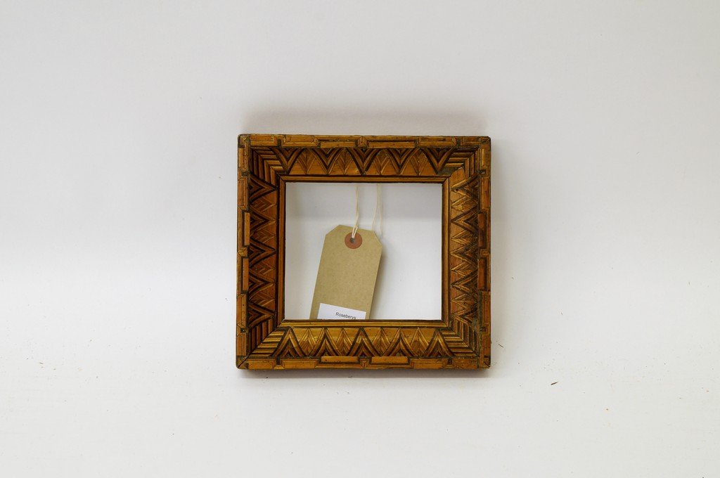 An Italian Marquetry Straw Work Frame, late 19th: An Italian Marquetry Straw Work Frame, late 19th century, of small proportions, with wedge sight, plain hollow and front edge, 10.5x12.2cm