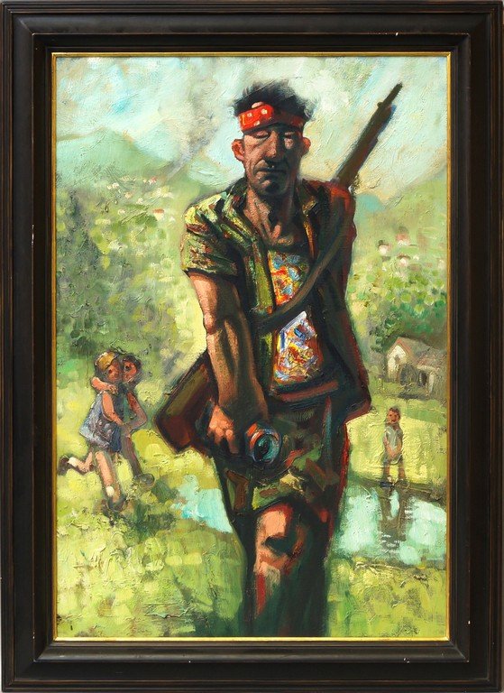 Peter Howson OBE, British b.1958- ''Cleanser 7th: Peter Howson OBE, British b.1958- ''Cleanser 7th Brigade''; oil on canvas, 91.5x61.5cm, (may be subject to Droit de Suite)