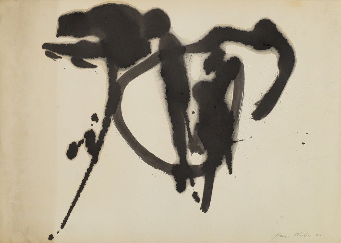 The following fifteen lots 86-100 are the by American: The following fifteen lots 86-100 are the by American artist Hugo Weber and were acquired by Hans & Pat Schleger directly from the artist. In 1950 Hans Schleger was a guest professor at the Institute