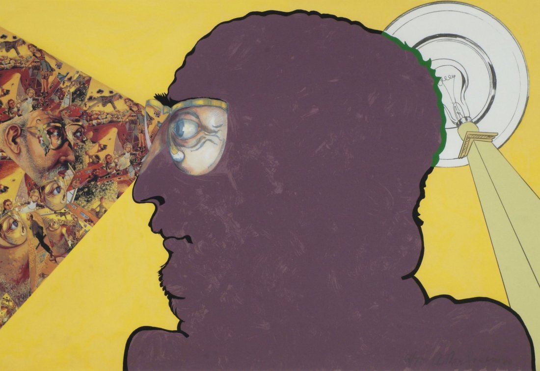 Anthony Green RA, British b.1939- ''Resurrection: The: Anthony Green RA, British b.1939- ''Resurrection: The Creator''; screenprint in colours, signed, numbered 61/70 and dated 00 in pencil, bears blindstamp, 109x74.5cm (may be subject to Droit de Suite)