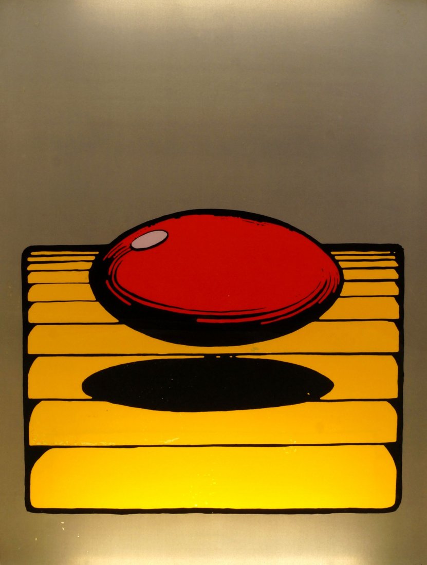 Martin Sharp, Australian 1942-2013- ''Float'';: Martin Sharp, Australian 1942-2013- ''Float''; coloured inks silkscreened in Ì©glomise on transparent acrylic, with electric illumination, signed and dated 69 in black ink, 98x73.5cm