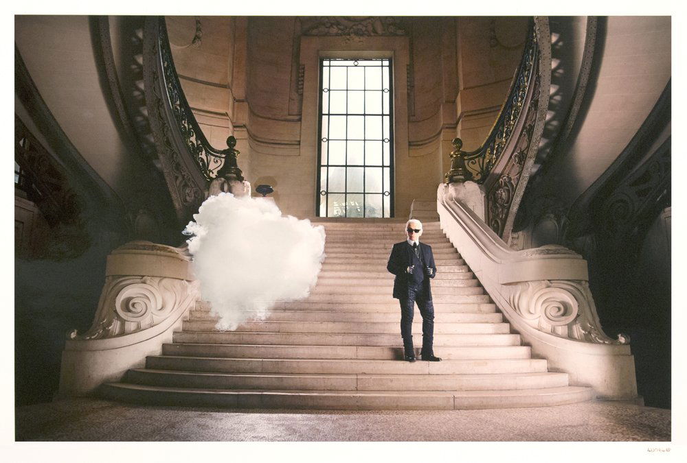 Berndnaut Smilde (born 1978) Karl Lagerfeld:: Dutch artist Berndnaut Smilde stages his images in interior spaces. By carefully regulating the temperature and humidity, Smilde uses a fog machine to create levitating clouds, then captures his imag