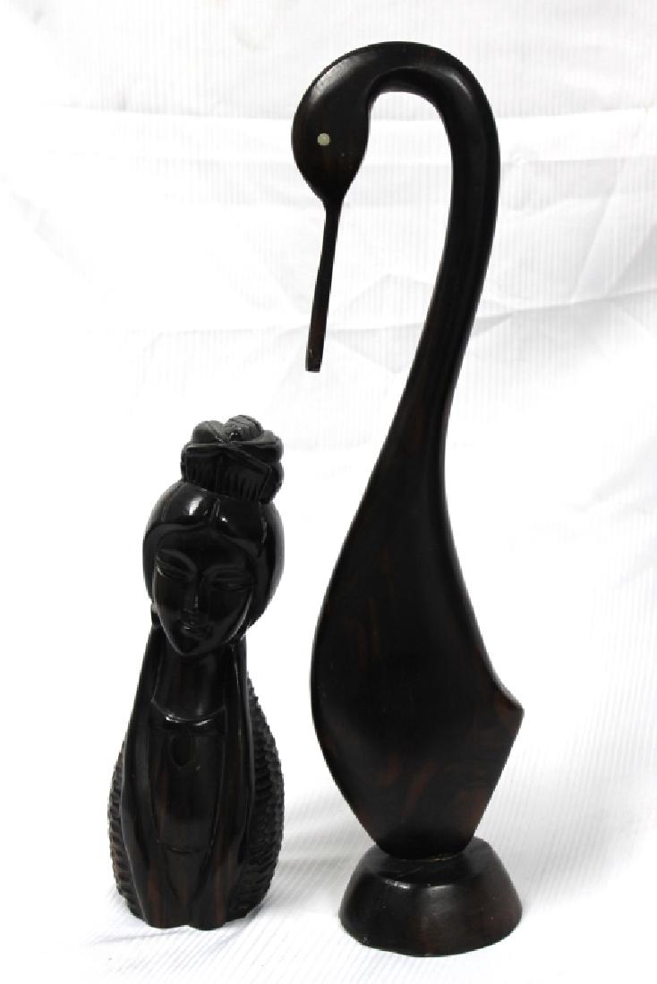 Two Wood Hand Crafted Figures, Made in Phillipines (1 of 6)