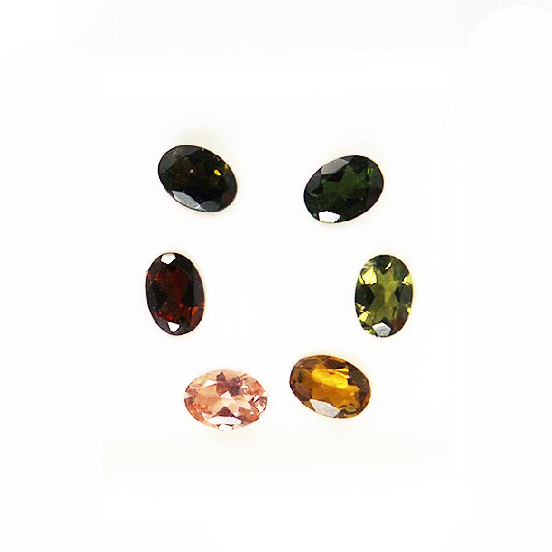 3.65 CTW  7x5MM Tourmaline Gemstones, Set of 6 (1 of 4)