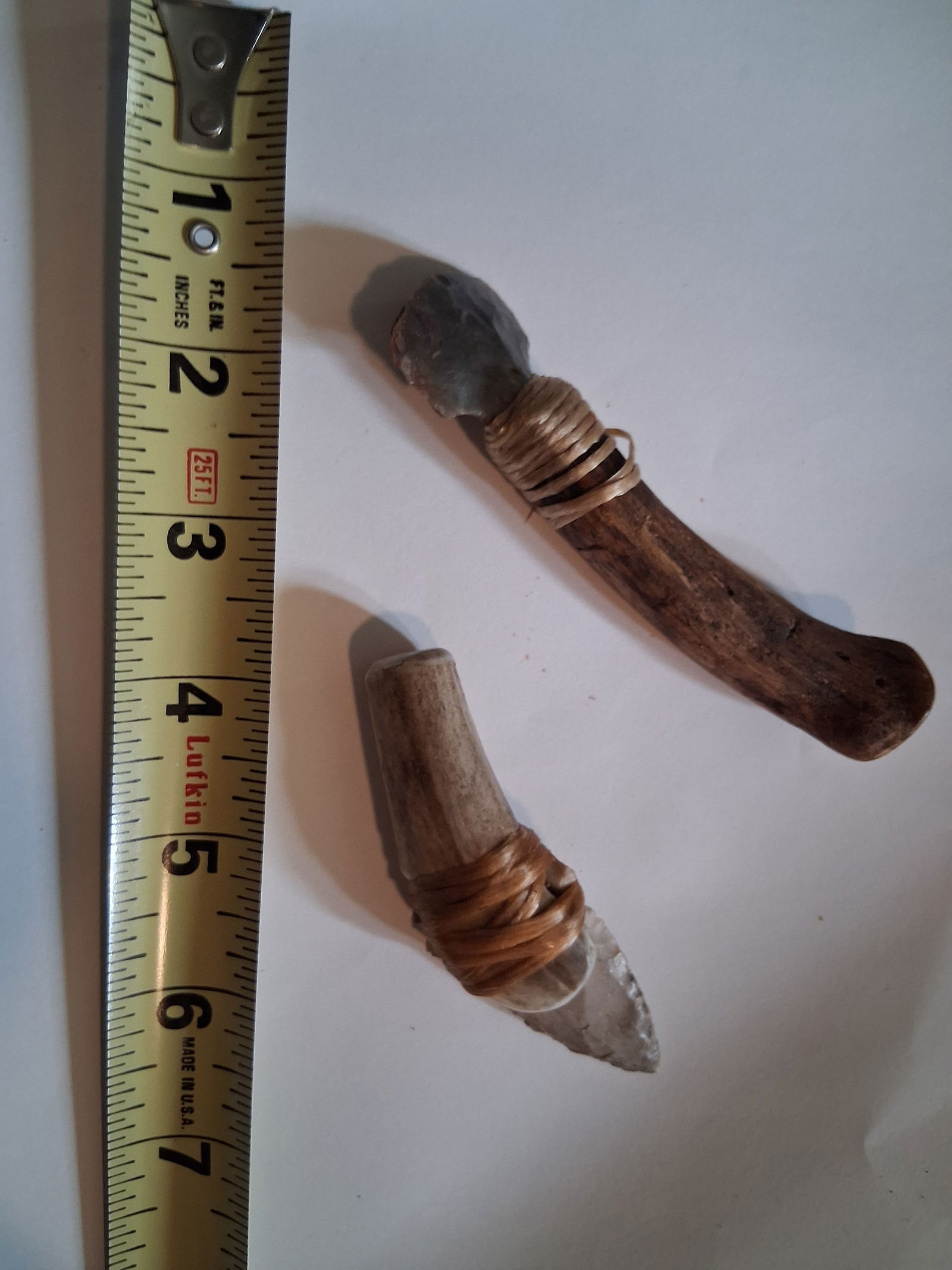 Pair of 2 Bone Antler Handle: Pair of 2 Bone Antler Handle.