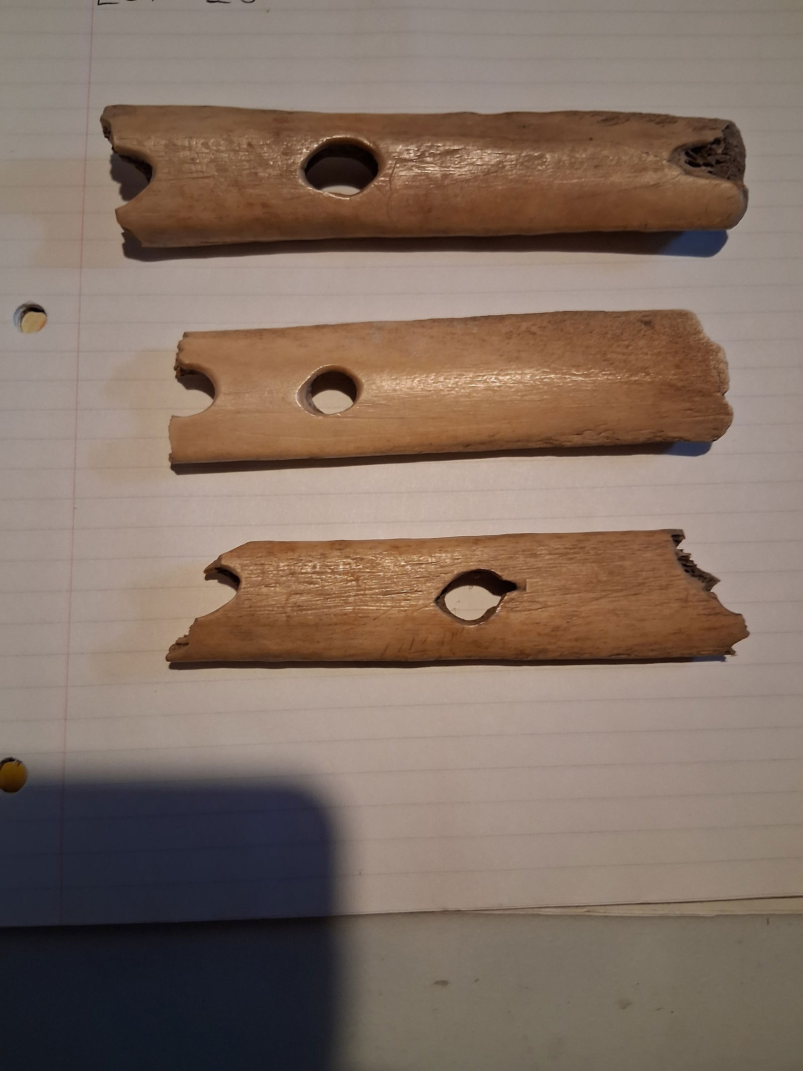 Buffalo Rib Bone Tools: Used to work sinew.