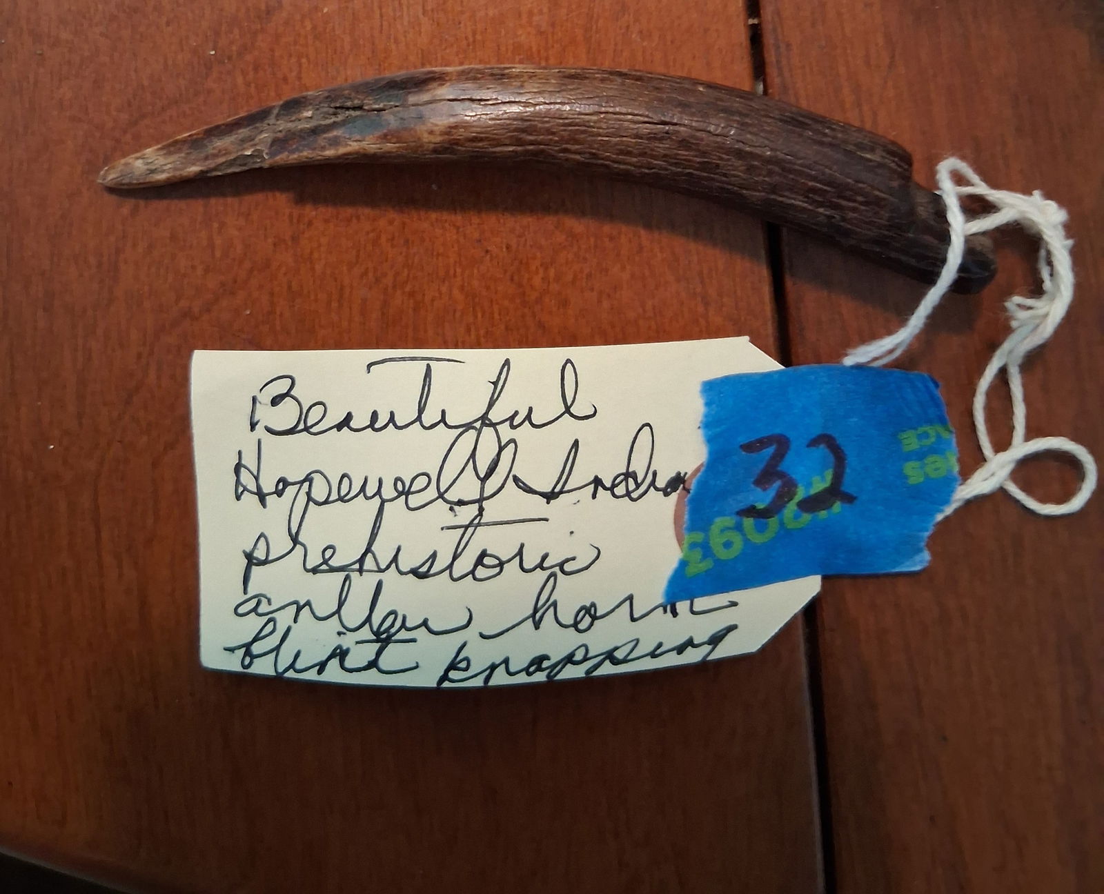 Antler Horn: Beautiful Hopewell Indian Prehistoric Antler Horn Flint Knapper.