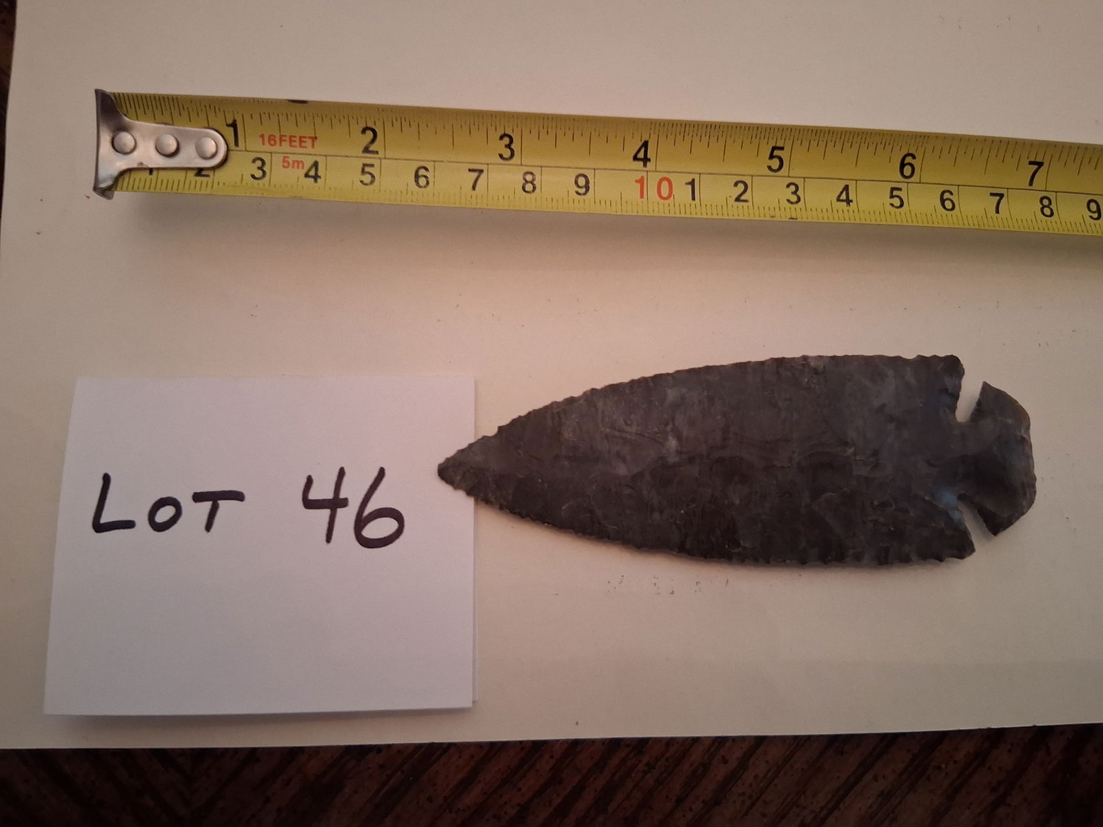 Bird's Tail Point: Simulates a birds tail. Note: points resemble objects in nature present in the Native Americans environment. Bird's Tail Point.