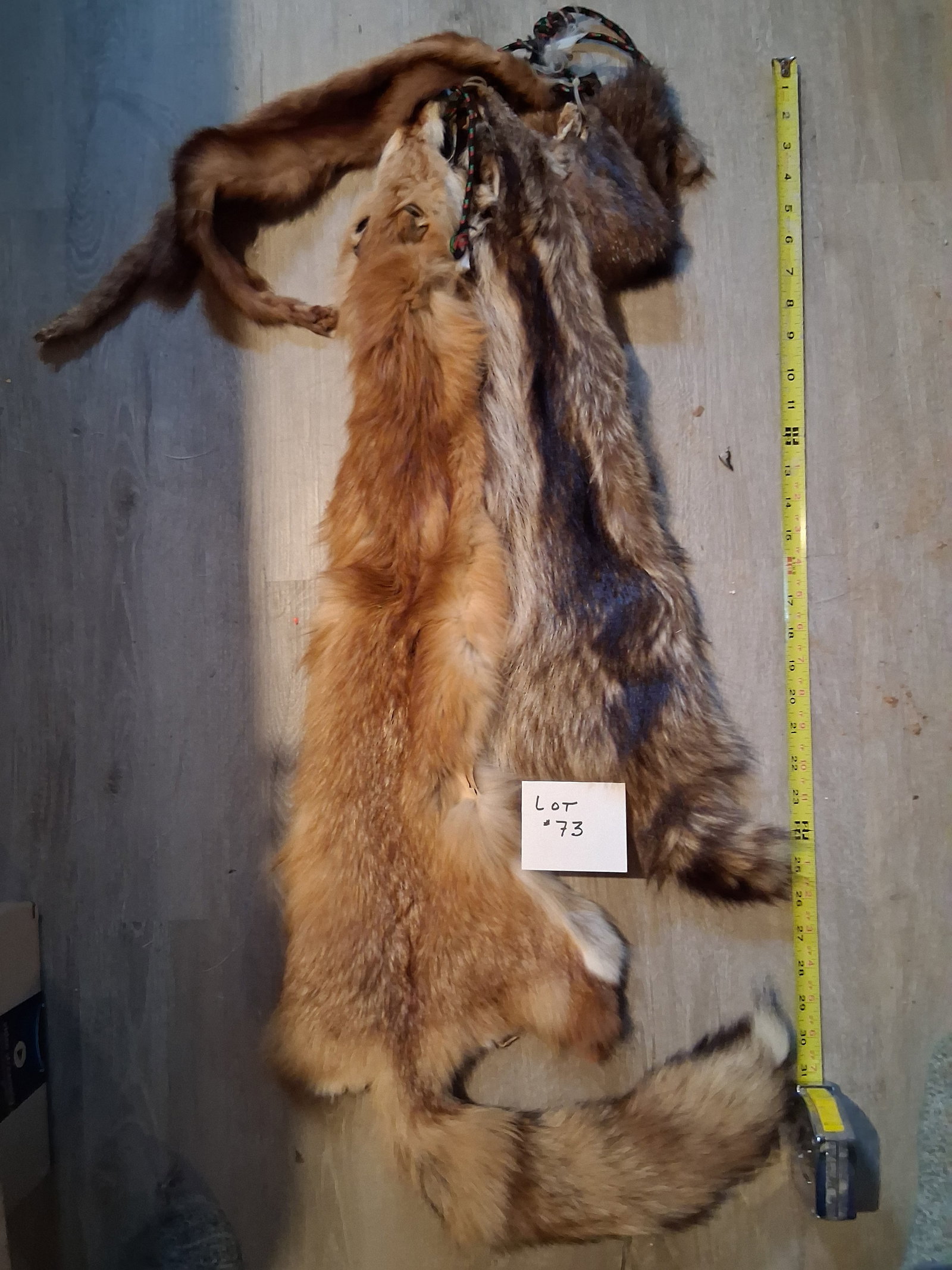 Trio of Mink Skins: Trio of Mink Skins. Excellent condition.