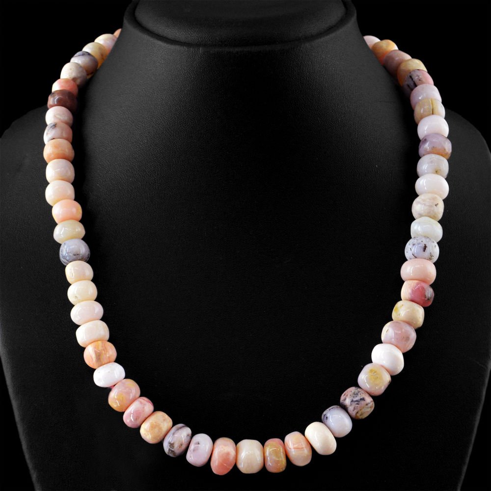 Pink Australian Opal Round Shape Beads Necklace (1 of 2)