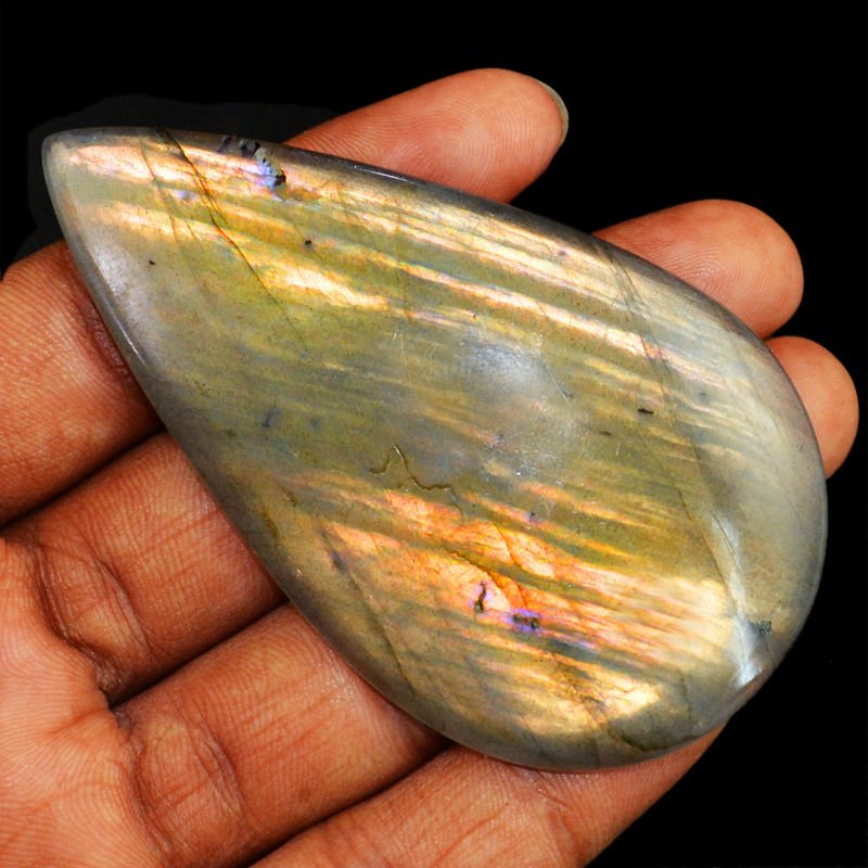Golden Flash Labradorite Loose Cabochon (1 of 2)