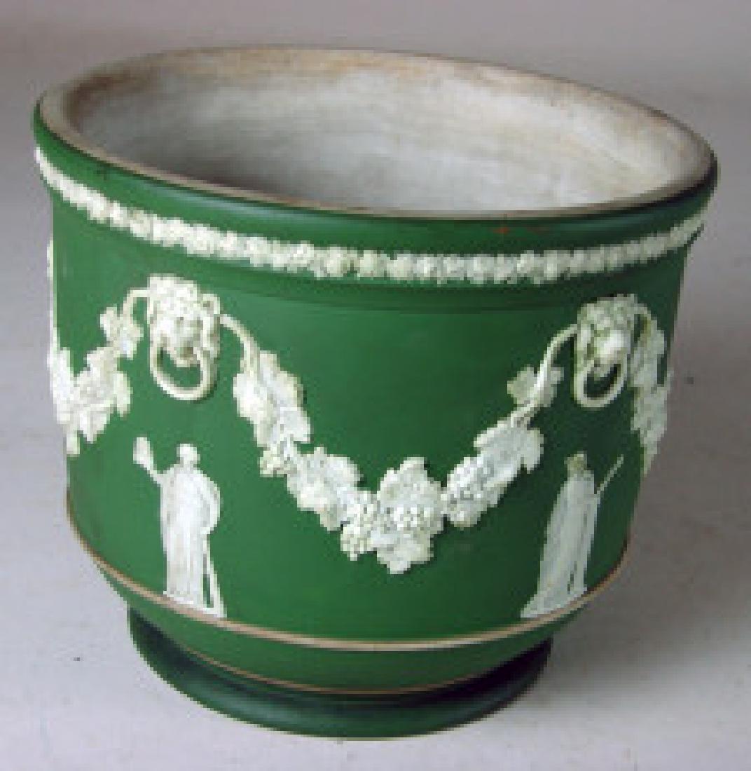 Wedgewood Green Jasperware Planter (1 of 3)