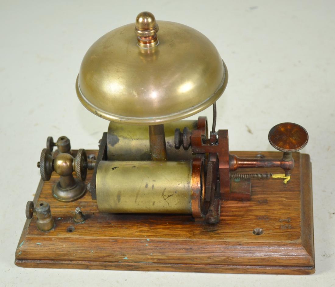 Rare Antique Fire Station Alarm Bell: 8" h x 9" w x 5" d