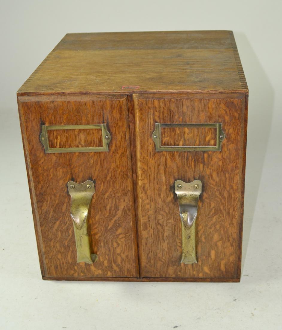 Weis Oak Two Drawer Vertical Filing Cabinet (1 of 1)