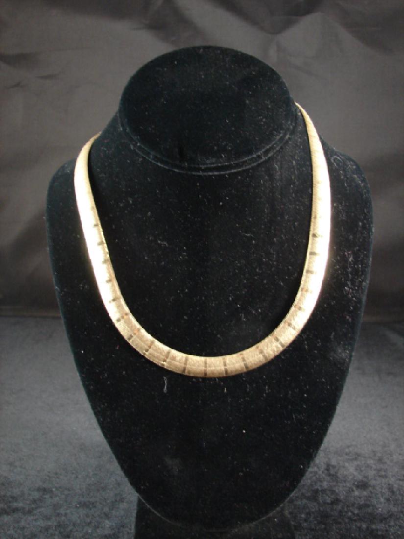 14K Yellow Gold Herringbone Necklace (1 of 2)