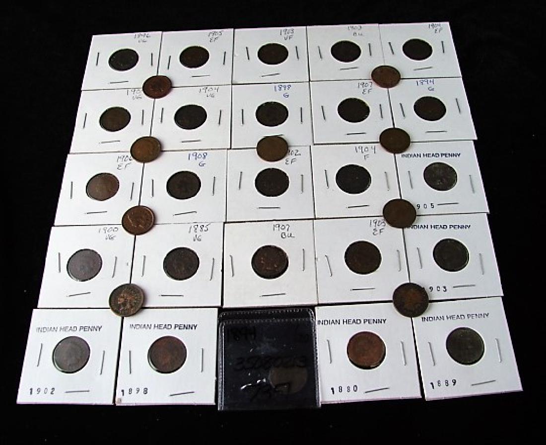 Lot of 25 Indian Cents (1 of 1)