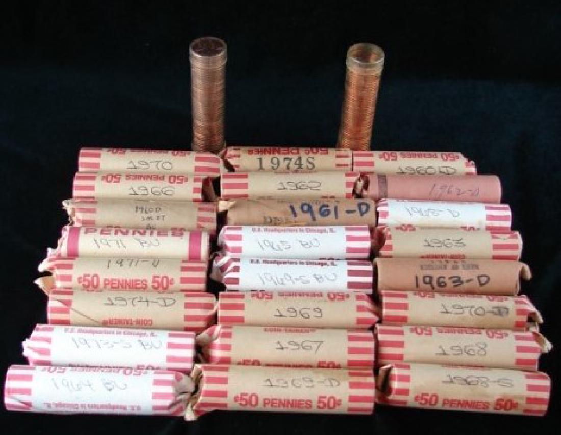 26 Rolls Uncirculated Lincoln Cents (1 of 1)