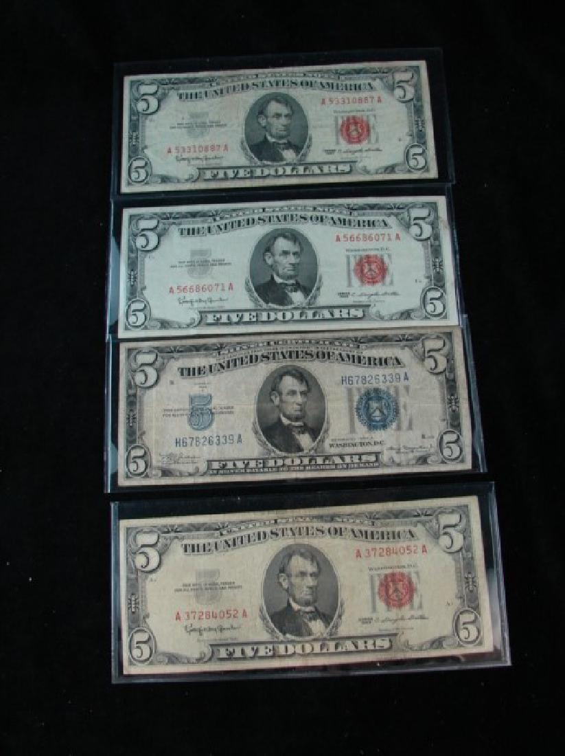 1934A Silver Certificate & Three 1963 Red Seal Notes (1 of 1)