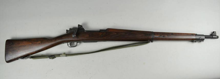 Smith Corona Model 03A3 Rifle*: in .30-06, Serial #4745XXX. Barrel marked SC 8-43. Overall 90% finish. Bore is very good with moderate pitting. Stock is marked P and RA with ordnance mark and has FJA and RIA IK cartouches. Excellent