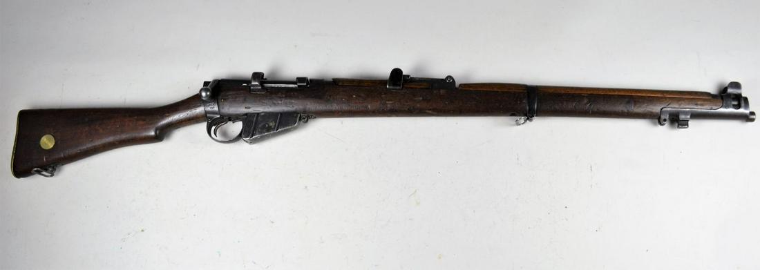 Enfield SMLE No 1 Mark III Rifle*: in .303. Import marked, approximately 10-20% finish with balance brown. Bore is very good with minor pitting. Stock has multiple repairs in wood. Overall good with heavy scratches/bruising. Barrel 25"