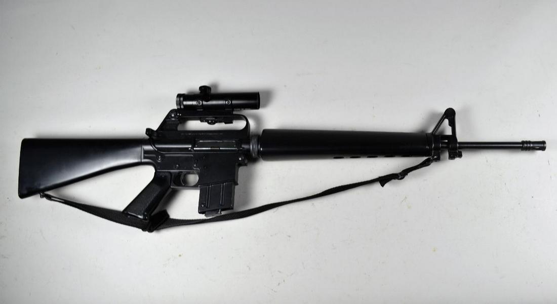 ARMI Jager Model AP74 Rifle*: in .22. Imported by EMF Co. Overall 99% finish with excellent bore. Plastic stock is excellent with minor storage wear. Mounted with 3/20 scope marked China. Barrel 20", overall 38 1/2". *Registration