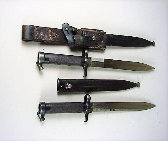 2 Swedish Mauser Bayonets: light wear from use