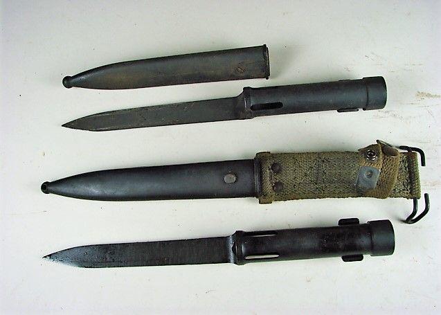 2 Belgium FN FAL Bayonets: light wear
