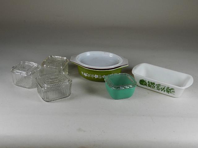 Vintage Pyrex & Refrigerator Dishes: various patterns