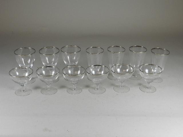 13 Crystal Stems: 6 champagne, 4 water goblets, and 3 wine glasses